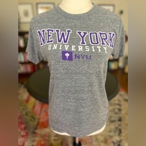 League Brand NYU tshirt, hemmed for women